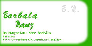 borbala manz business card